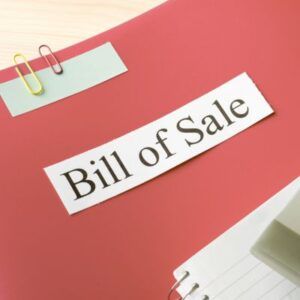 bill of sale for car